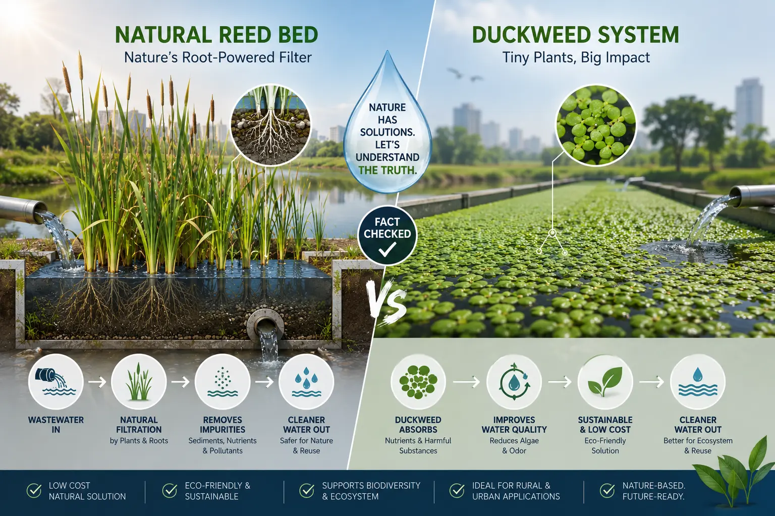 Natural Reed Bed & Duckweed Water Systems