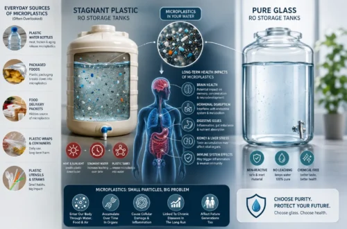 Stagnant Plastic vs. Pure Glass: The Truth About Microplastics in RO Storage Tanks